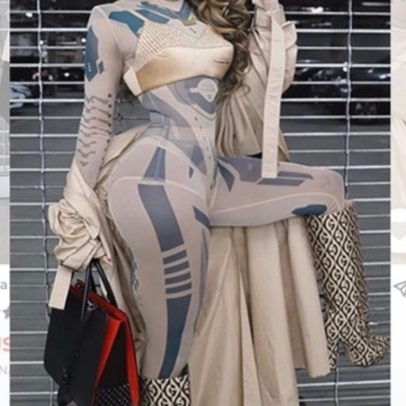SHEER DESIGNED DETAIL 2PC PANTS SET